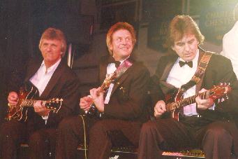 Bruce Welsh [Shadows], Joe Brown and George Harrison on the Gig