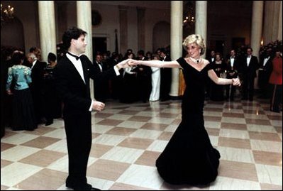 guitar session at the biggest gig ever, Travolta and Lady Di